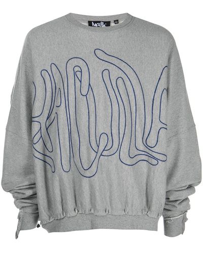 Haculla Embroidered-logo Sweatshirt - Grey