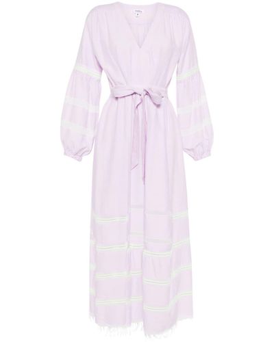 lemlem Elsabet Cotton-blend Maxi Dress - Pink