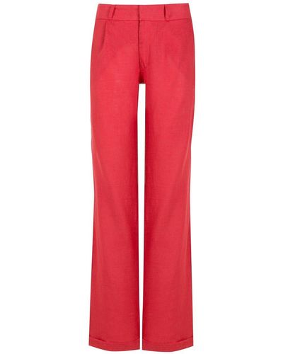 Clube Bossa Avenar Straight Trousers - Red