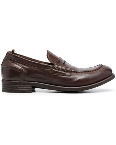 Officine Creative Calixte 042 Leather Penny Loafers - Brown