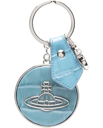 Vivienne Westwood Schlüsselanhänger mit Logo-Schild - Blau