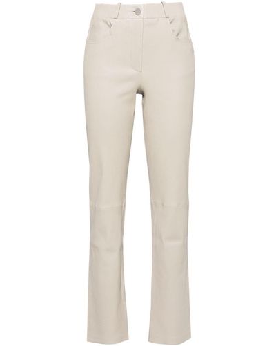 Arma Saravejo Leather Trousers - Natural