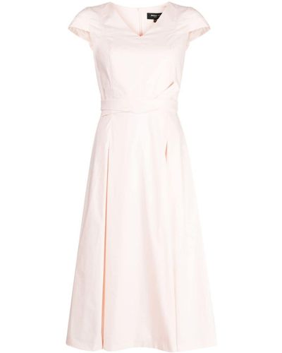 Paule Ka A-Linien-Kleid mit Falten - Pink
