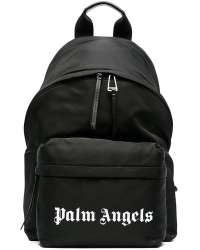 Palm Angels Kleiner Rucksack mit Logo-Print - Schwarz