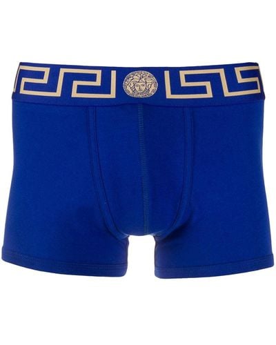 Versace Shorts mit Greca-Muster - Blau