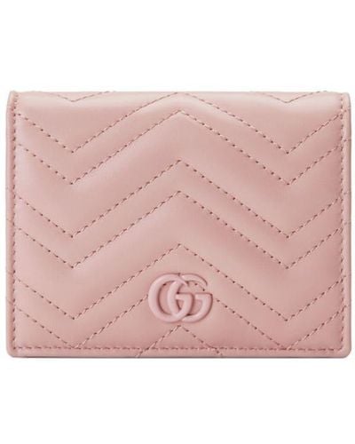 Gucci GG Marmont Kartenetui Aus Matelassé-Leder - Pink