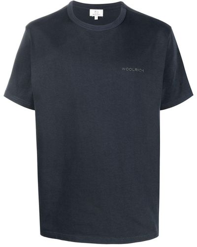 Woolrich Graphic-print Logo T-shirt - Blue