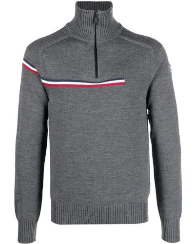 Rossignol Major Short Zip-up Sweater - Gray