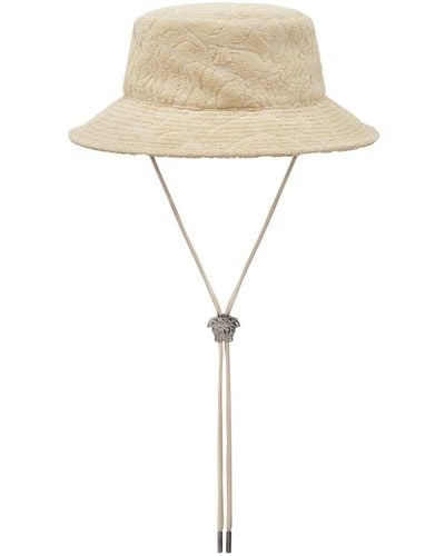 Versace La Medusa Patterned-jacquard Bucket Hat - Natural