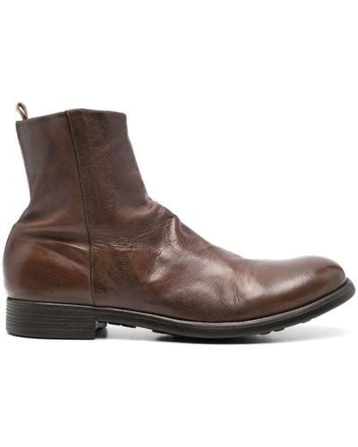 Officine Creative Leather Ankle Boots - Brown