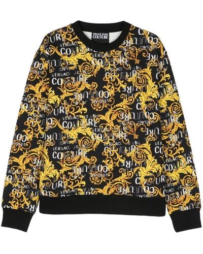 Versace Sweatshirt mit Barocco-Print - Schwarz