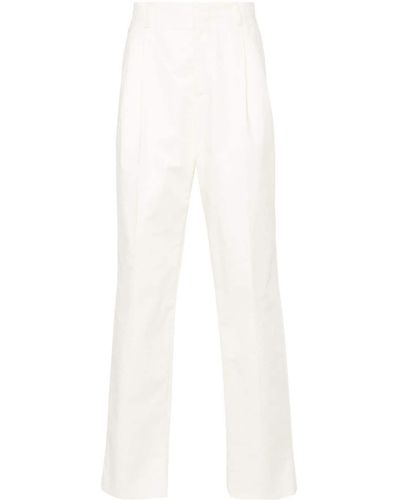 Lardini Tapered Cotton Chino Pants - White