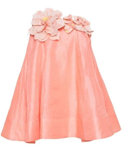 Zimmermann Natura Strapless Mini Dress - Pink