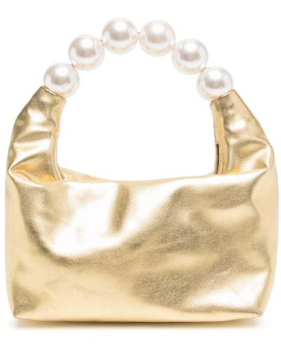 Vanina Echappé Pearl-handle Mini Bag - Natural