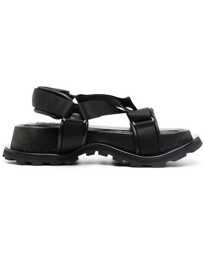 Jil Sander Sandalen Met Plateauzool - Zwart