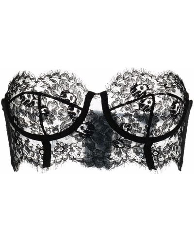 Dolce & Gabbana Strapless Lace Bralette - Black