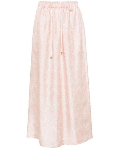 Manzoni 24 Faldilla Graphic-print Maxi Skirt - Pink