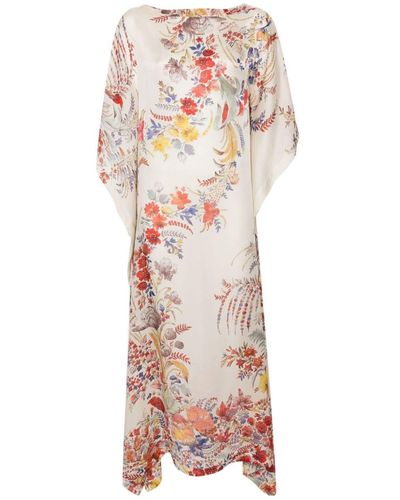 Carine Gilson Floral-print Silk Maxi Dress - White