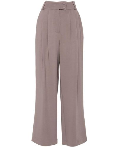 Styland High-waisted Straight Pants - Grey