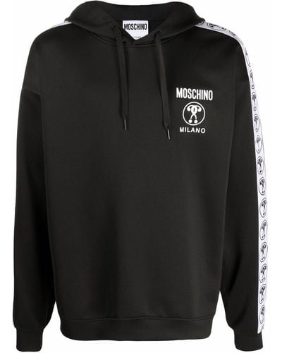 Moschino Hoodie Met Logoband - Zwart