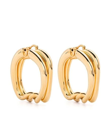 Jacquemus Les Petites Créoles Nodi Hoop Earrings - Metallic