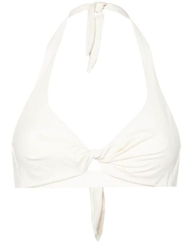 Mc2 Saint Barth Tristan Halterneck Bikini Top - White