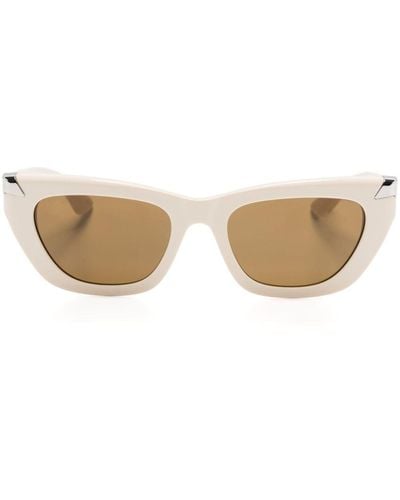 Alexander McQueen Sonnenbrille mit Cat-Eye-Gestell - Natur