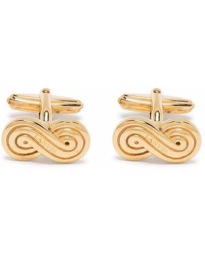 Lanvin Swirl Gold Cufflinks - Metallic