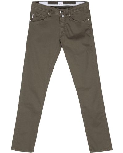 Sartoria Tramarossa Skinny-leg cotton-blend jeans - Gris