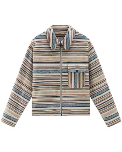Woolrich Gentry Striped Jacket - Grey