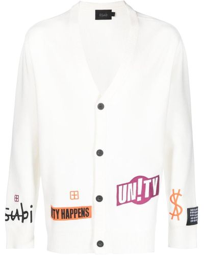 Ksubi Collective Logo-patch Cardigan - White
