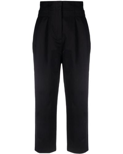 Totême Pleat-detail High-waisted Trousers - Black