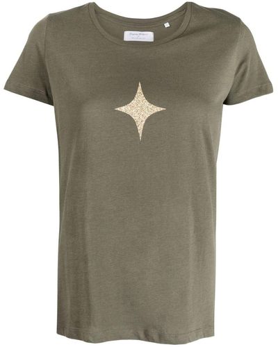 Madison Maison Star-print Cotton-jersey T-shirt - Green