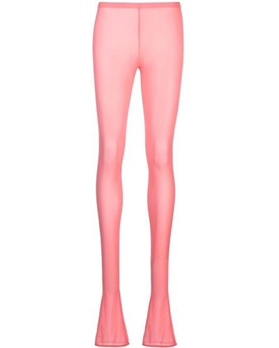 Blumarine Semi-doorzichtige Jersey legging - Roze