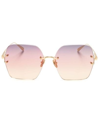 Linda Farrow Sonnenbrille mit Oversized-Gestell - Pink