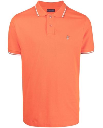 Save The Duck Embroidered-logo Polo Shirt - Orange