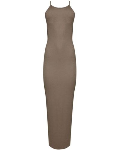 ÉTERNE Spaghetti-strap Fitted Maxi Dress - Natural