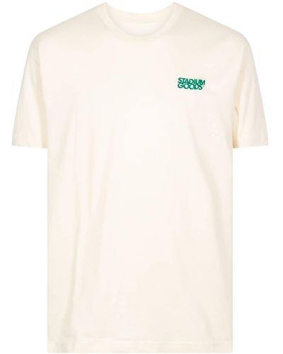 Stadium Goods T-shirt Stacked Logo 'White Tonal' en coton - Blanc