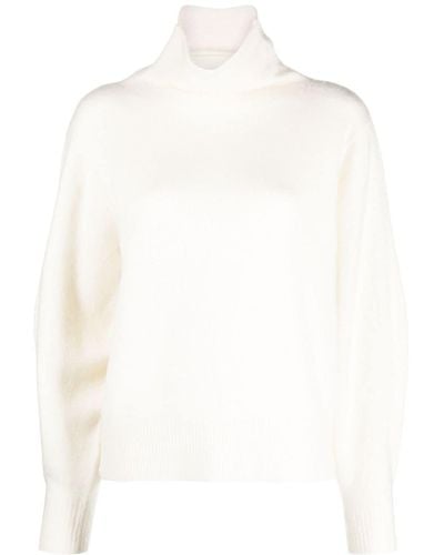 Zimmermann Lyrical Brushed Wool-cashmere Sweater - White