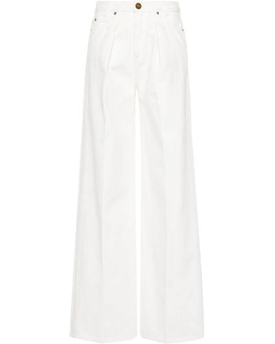 Pinko High-waisted Wide-leg Jeans - White