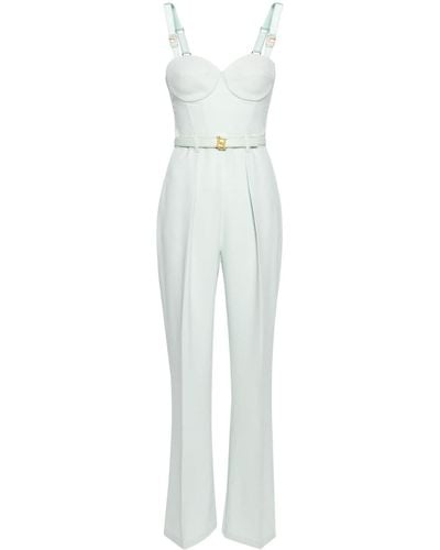Elisabetta Franchi Straight-leg Crepe Jumpsuit - White