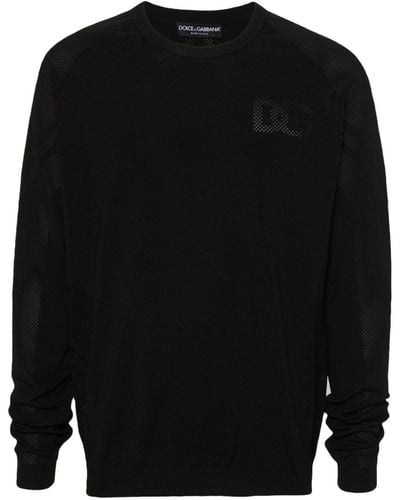 Dolce & Gabbana Sweatshirt mit Lochmuster - Schwarz