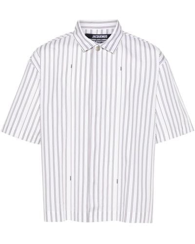 Jacquemus Striped Cotton Shirt - White