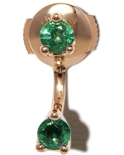 Anita Ko 18kt Yellow Gold Orbit Emerald Single Earring - Metallic