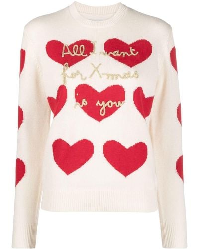 Mc2 Saint Barth All I Want For X-mas Is You-embroidered Sweater - Pink