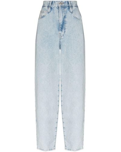 FRAME Gerade Jeans mit hohem Bund - Blau