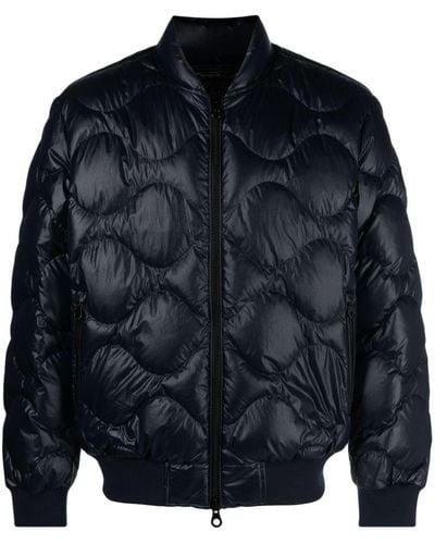 Duvetica Quilted Padded Bomber Jacket - Blue