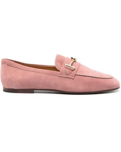 Tod's Gommino Driving Suede Loafers - Pink