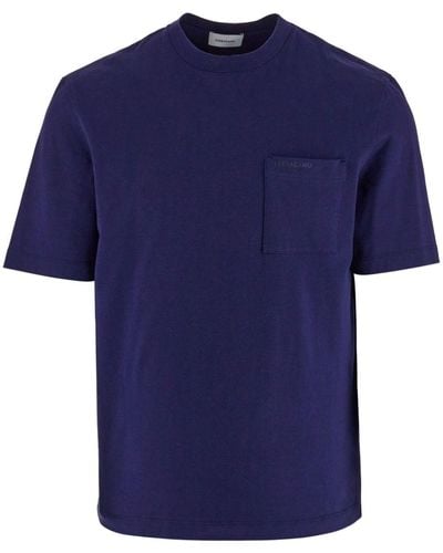 Ferragamo T-shirt Met Logoprint - Blauw