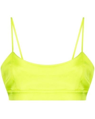 Cynthia Rowley Cropped Vest Top - Yellow